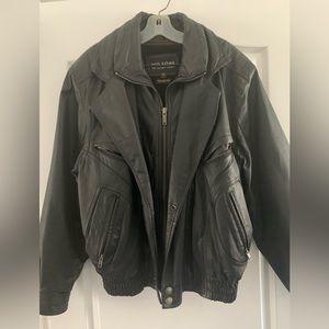 Wilson’s black leather jacket, mens size large
